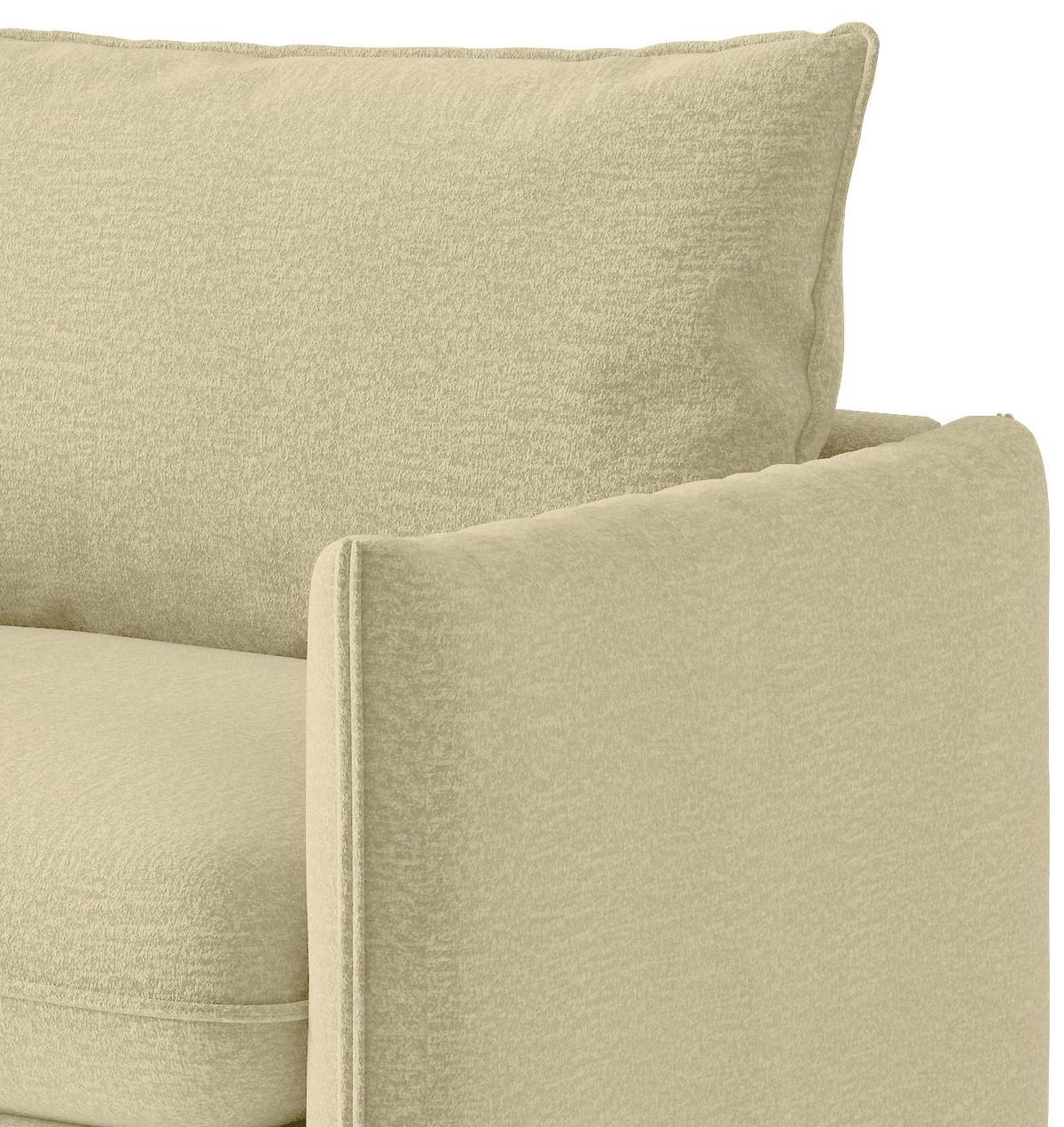 Ecksofa Samos Beige S: 204x267 cm - Beige/Schwarz, Design, Textil (204/267cm) - Livetastic