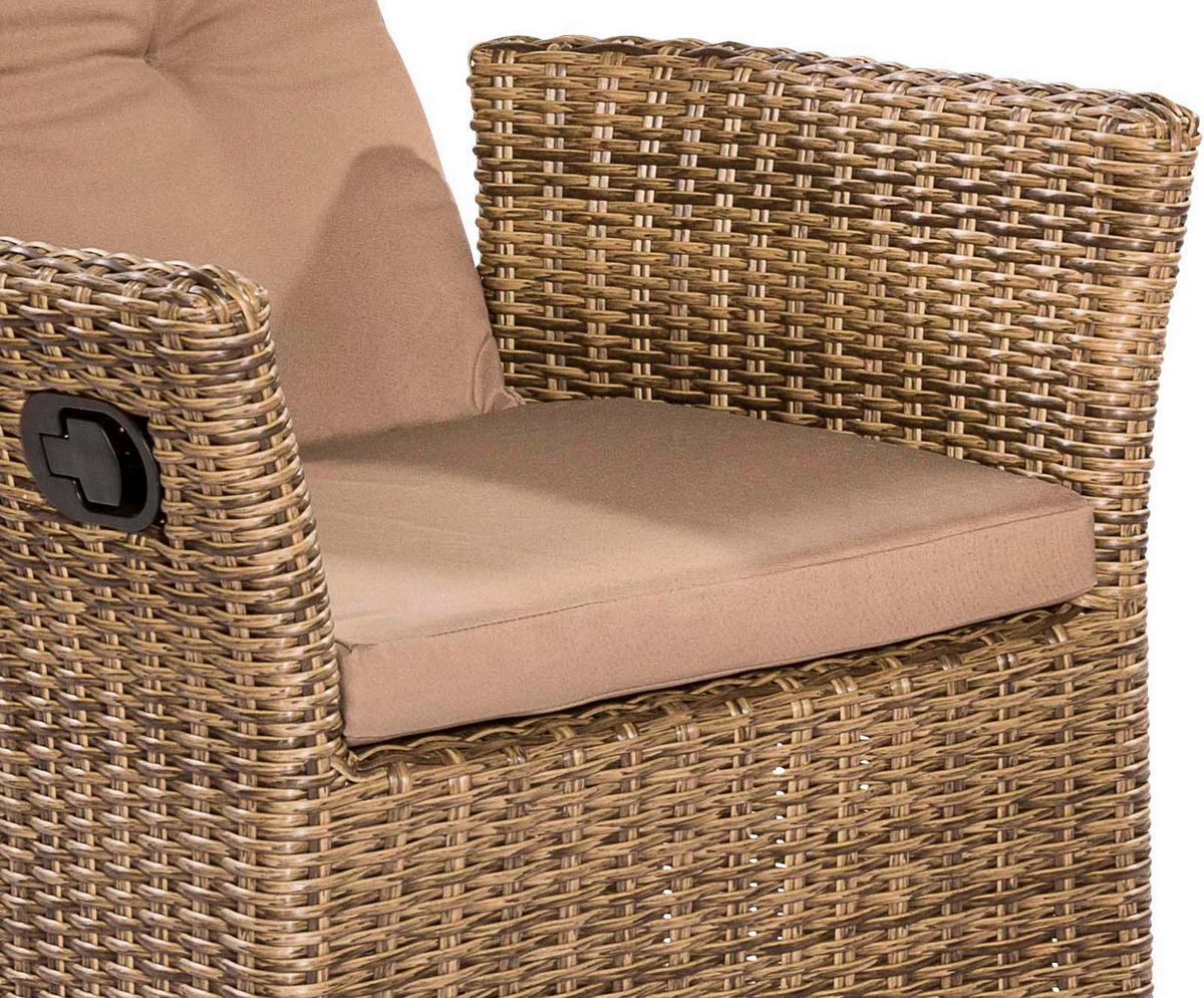 Gartensessel Toskana Akazie/kunststoff - Naturfarben/Akaziefarben, KONVENTIONELL, Holz/Kunststoff (59/110/65,5cm) - Gardenson