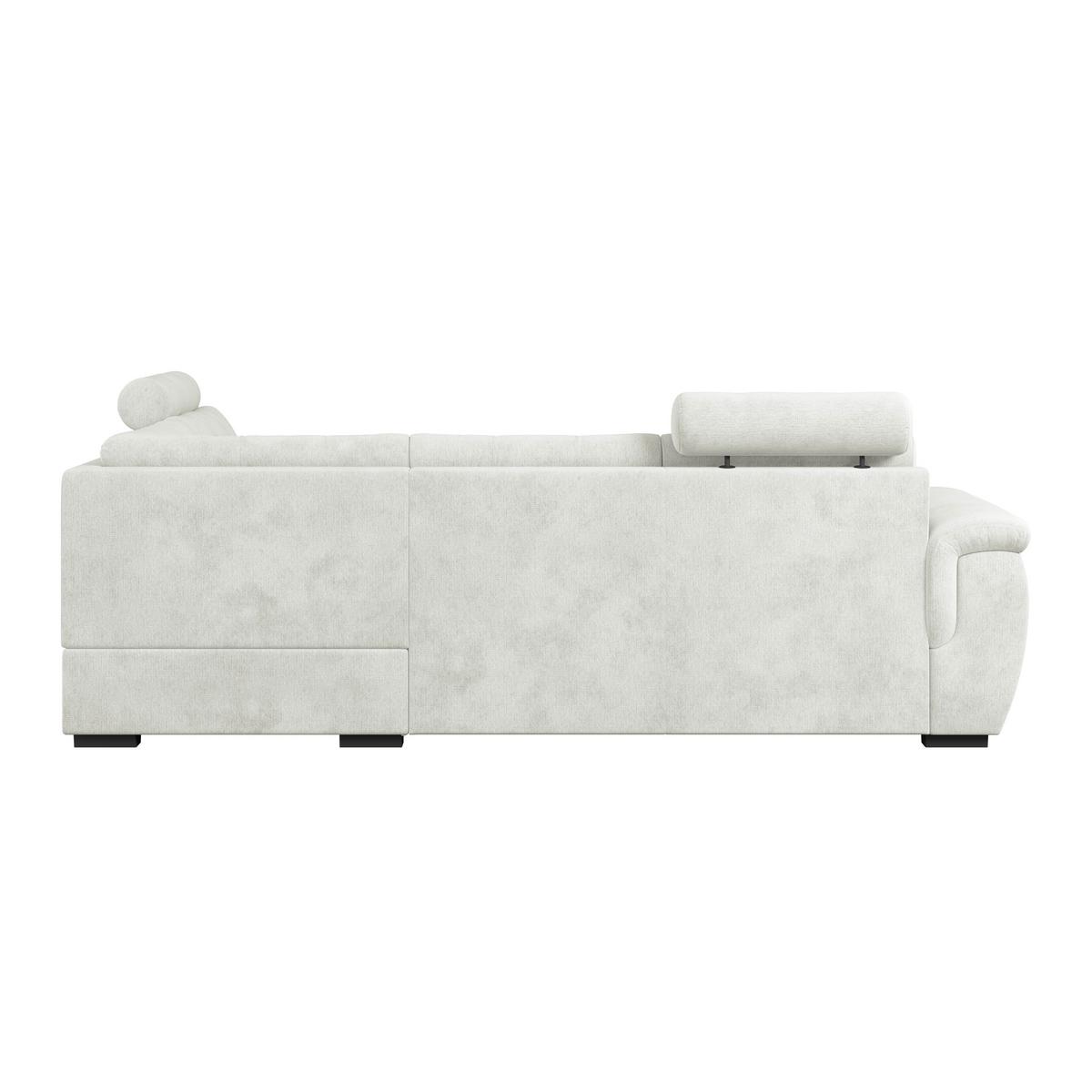 Ecksofa mit Schlaffunktion Falco new Creme 251x183 cm - Creme/Schwarz, KONVENTIONELL, Textil (251/183cm) - Ondega