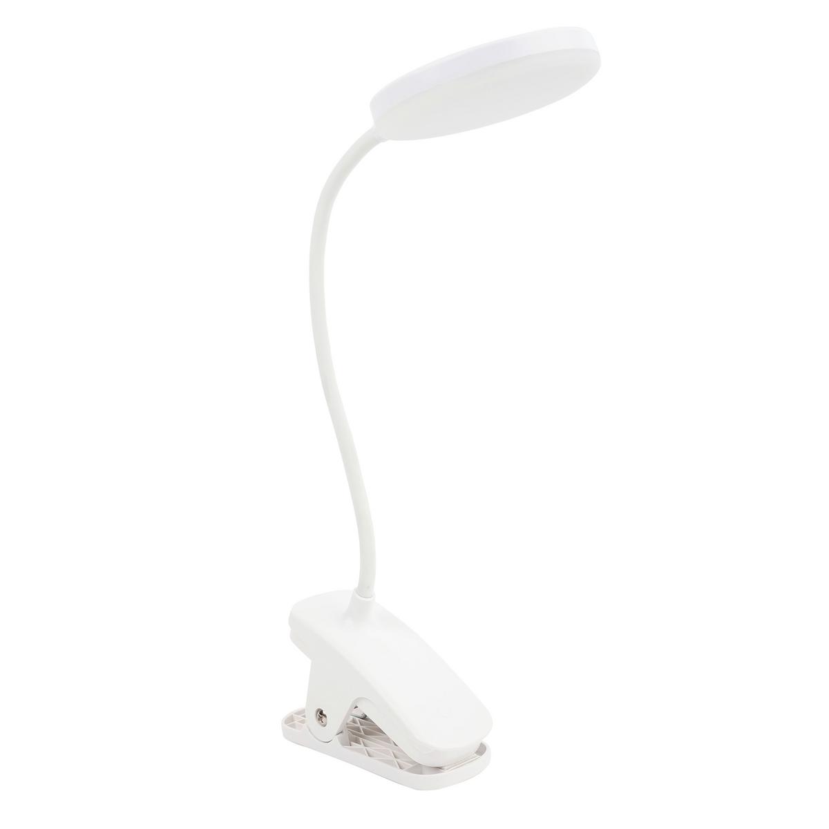 Íróasztallámpa Lida - fehér, Modern, műanyag/fém (12/10/45cm) - Luca Bessoni