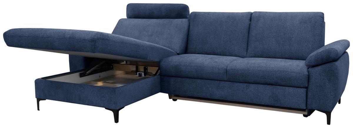 SEDACÍ SESTAVA BADEN - modrá/černá, Design, kov/textil (168/291cm)