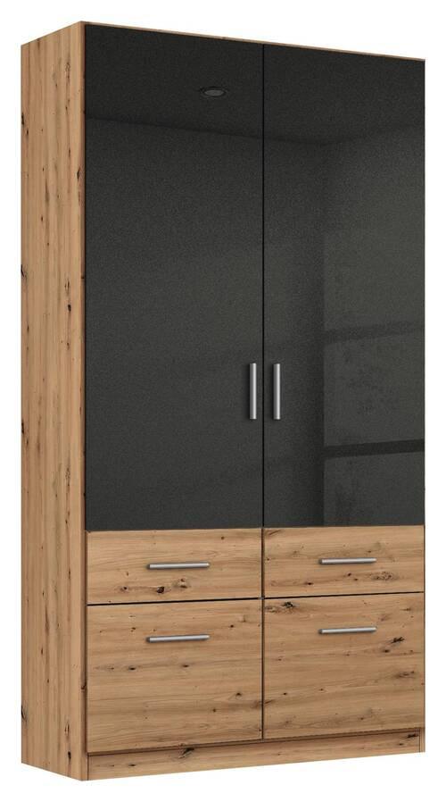 Nyílóajtós Szekrény Celle Extra 91/197 Cm - Artisan tölgy/sötétszürke, Design, faalapú anyag (91/197/54cm)