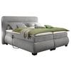 Boxspringbett Mit Topper Verstellbar, 160x200 Evolution - Schlammfarben/Schwarz, KONVENTIONELL, Textil (160/200cm) - MID.YOU