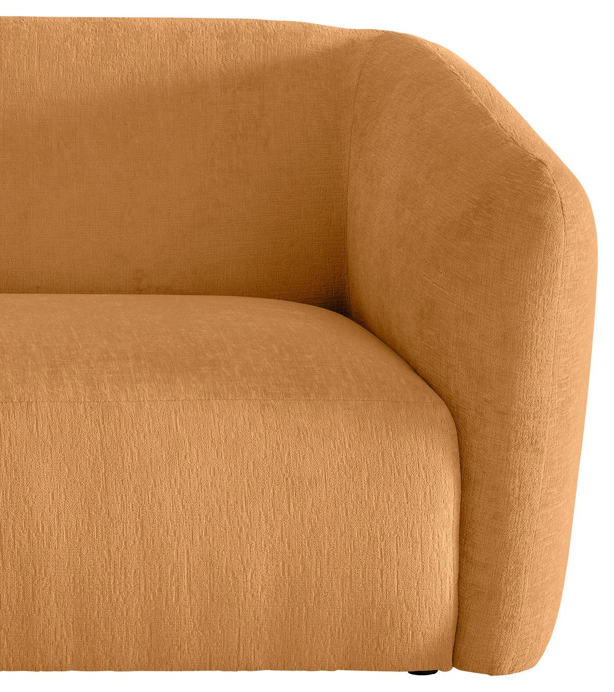 Ecksofa Jesi, Goldfarben S: 107x238 Cm - Goldfarben/Schwarz, MODERN, Textil (107/238cm) - Livetastic