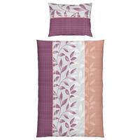 Seersucker Bettwäsche 140x200 Cm Alexa Beere Blätter - Beere, MODERN, Textil (140/200cm) - Luca Bessoni