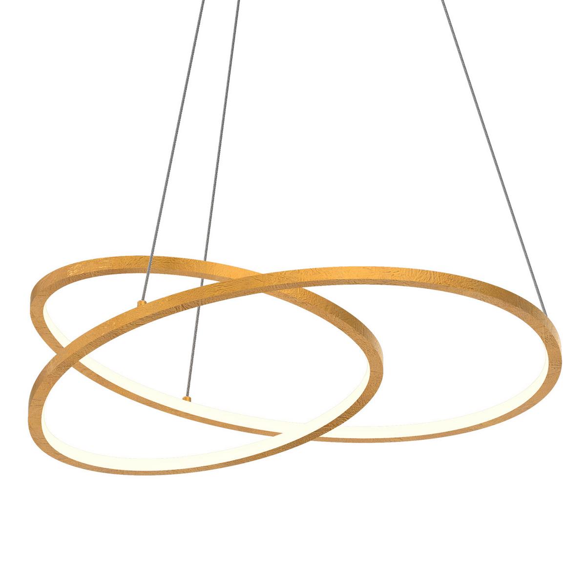 LED-Pendelleuchte Liberty Goldfarben L: 48cm 30w - Goldfarben, Design, Metall (48/48/150cm)