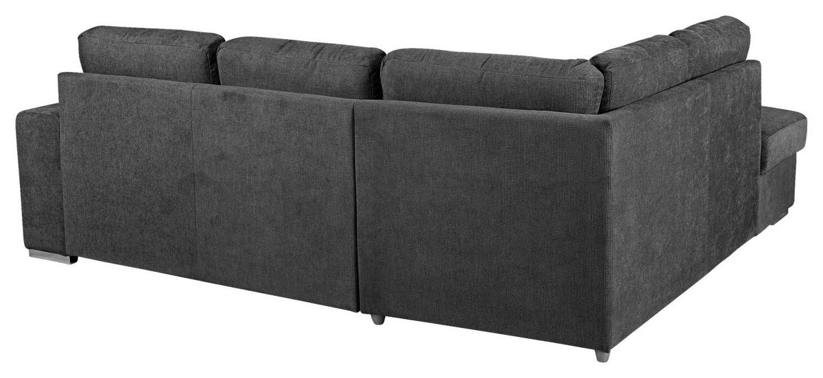 ROHOVÁ SEDAČKA EDDI - tmavě šedá/barvy chromu, Konvenční, kov/textil (213/248cm) - MID.YOU