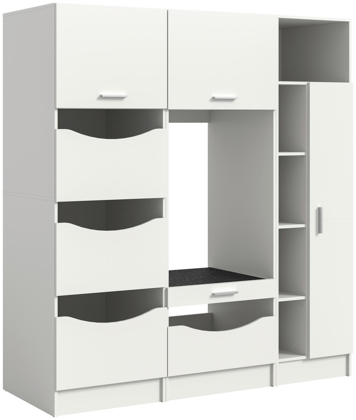 Hauswirtschaftsraum Free Weiß B: 166 Cm - Weiß, Basics, Holzwerkstoff (166/195/68cm) - MID.YOU