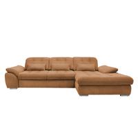 Ecksofa mit Bettkasten Rigatti Currygelb S: 314x184cm - Chromfarben/Currygelb, MODERN, Textil (314/184cm) - Livetastic