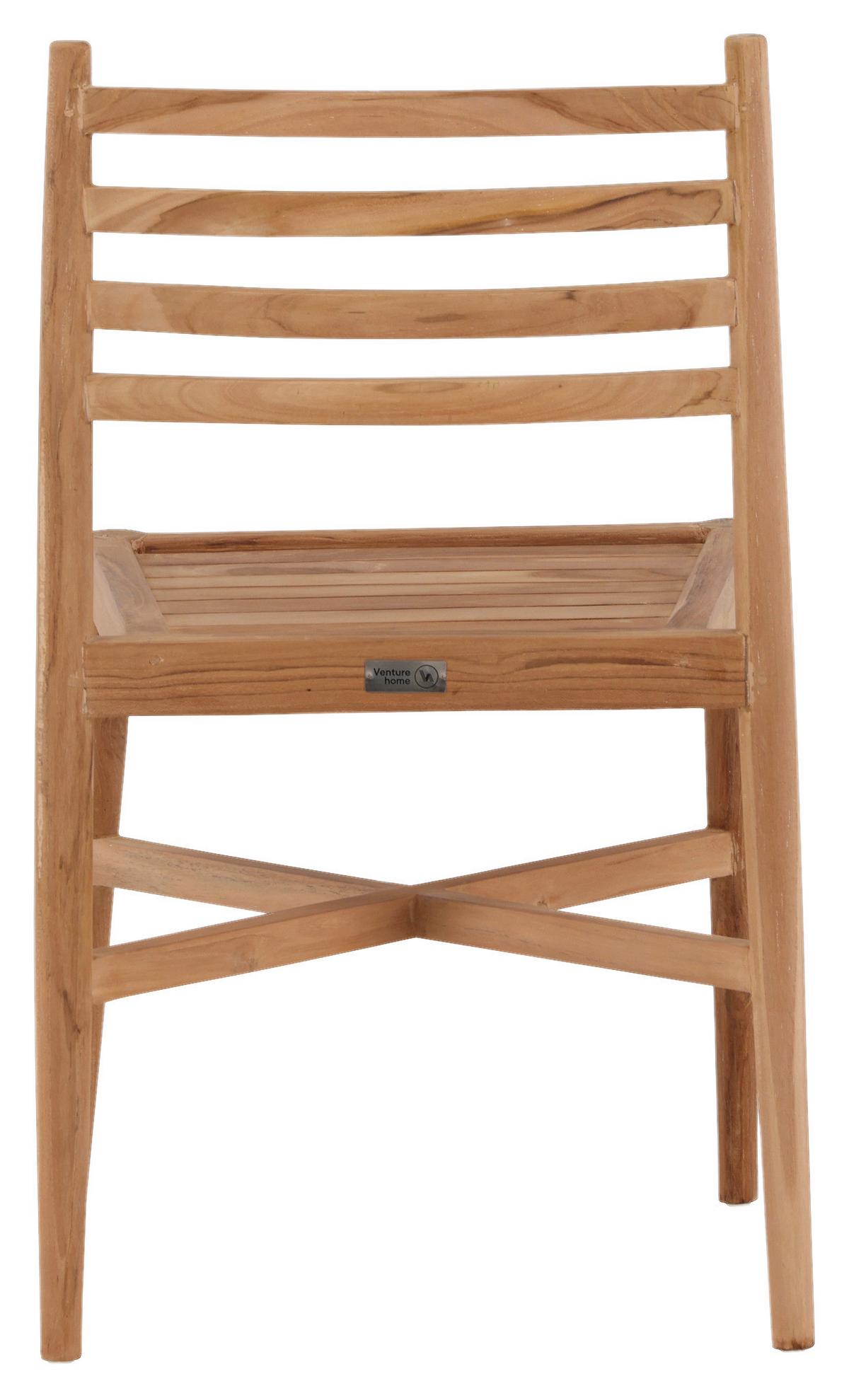 Gartensessel Stapelbar Kenya Teakholz - Teakfarben, KONVENTIONELL, Holz (50/81/52cm) - Gardenson