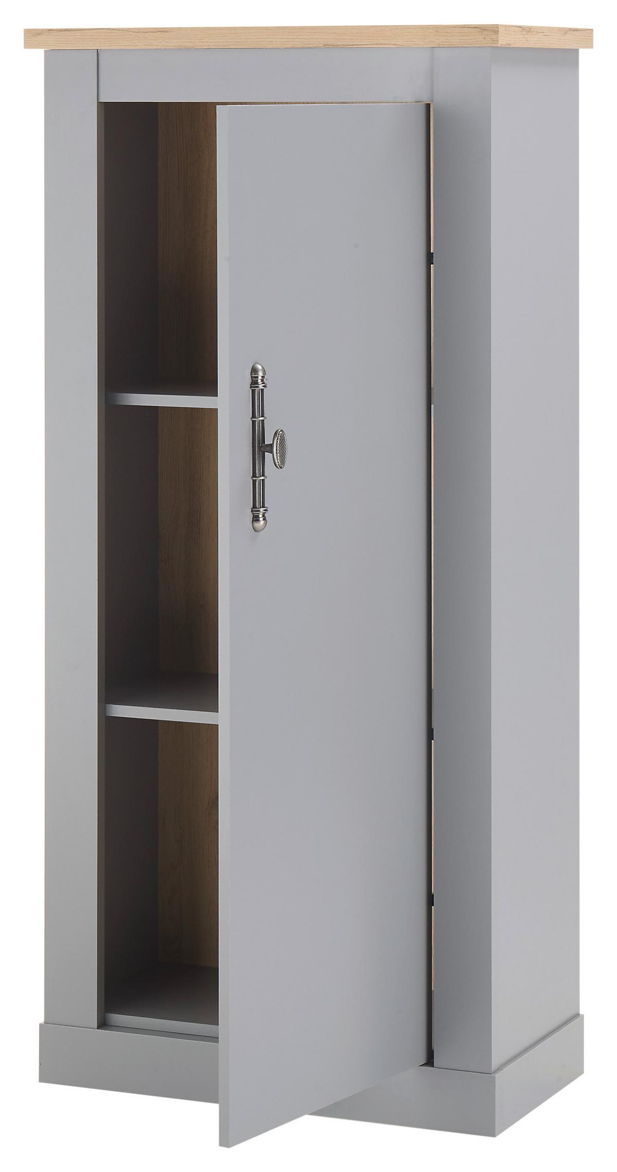 Highboard Chambord Hellgrau/Eiche Dekor B: 68cm - Eichefarben/Hellgrau, Design, Holzwerkstoff (68/142/37cm) - MID.YOU