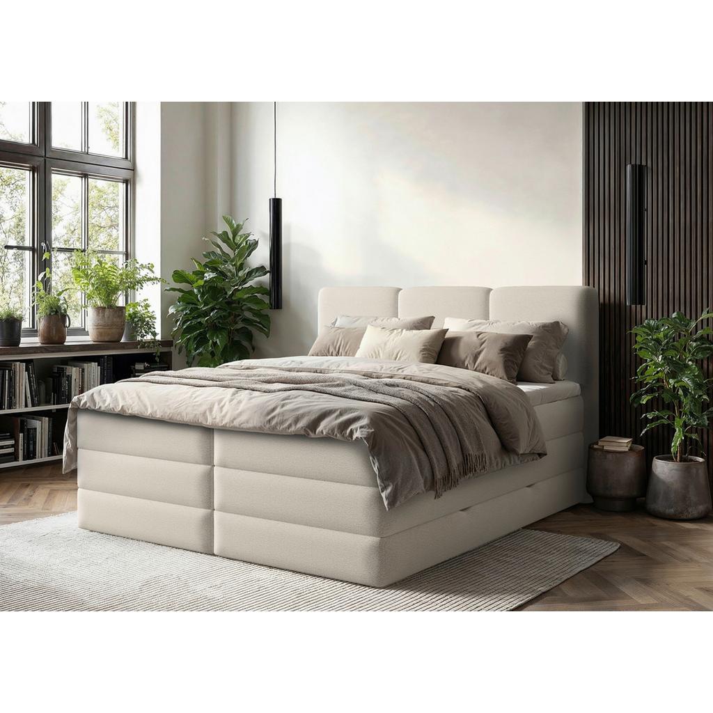 Boxspringbett mit Topper & Bettkasten 180x200 cm Castel