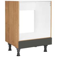 Herdumbauschrank Easytouch - Eichefarben/Grün, MODERN, Holzwerkstoff (60,0/87,0/56,0cm) - Nobilia