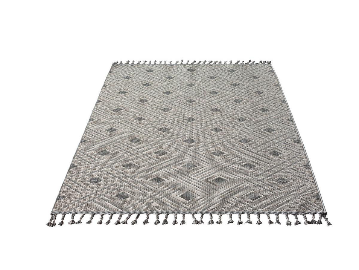 Flachwebteppich Grau/weiß Joana 80x150 Cm - Weiß/Grau, ROMANTIK / LANDHAUS, Textil (80/150cm) - James Wood