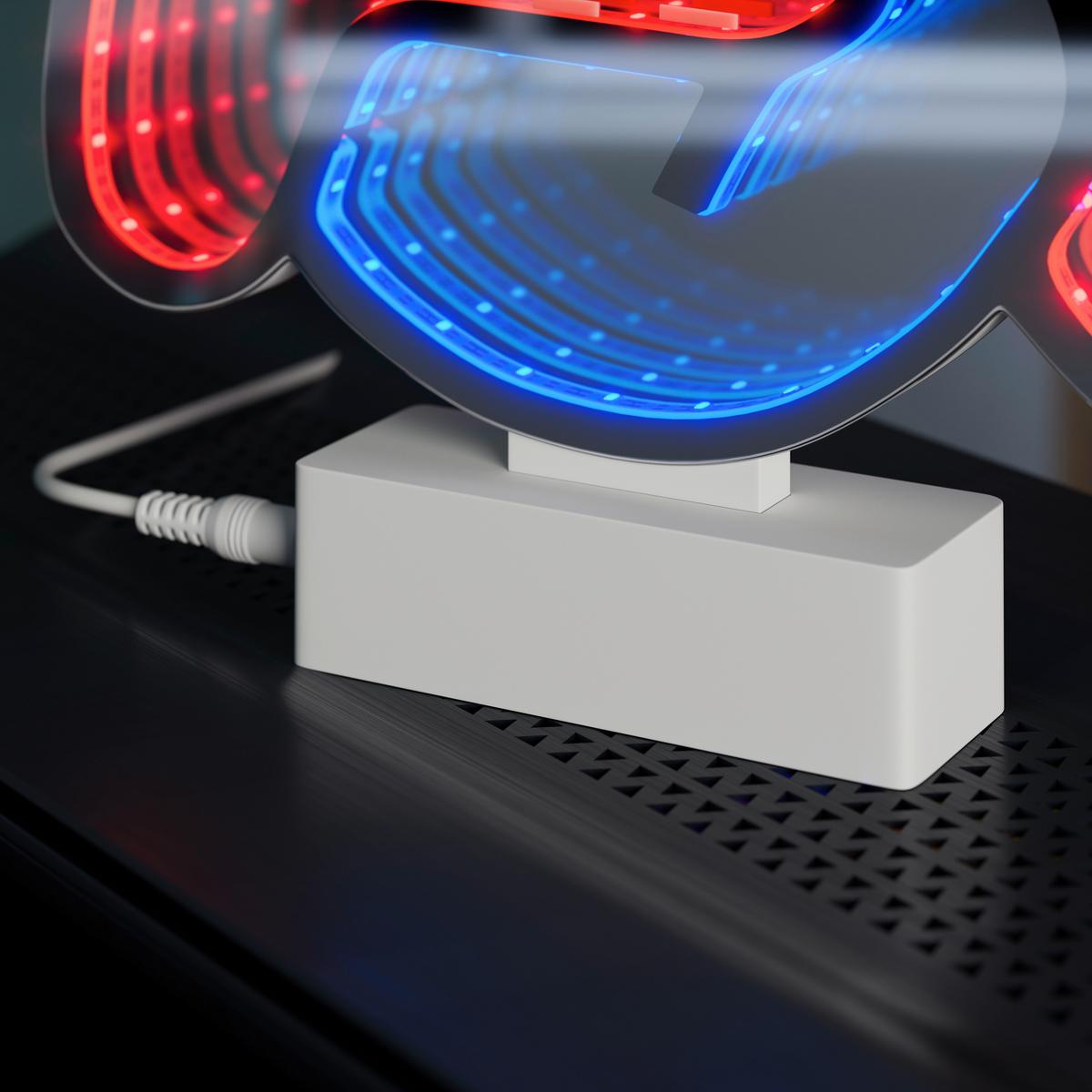 LED-DEKOLEUCHTE CRUZ - Chromfarben/Weiß, Basics, Kunststoff (22,8/4,5/25,41cm) - Luca Bessoni