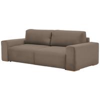Schlafsofa Vouge Braun Bettkasten, B: 255 cm - Buchefarben/Schwarz, KONVENTIONELL, Textil (255/86/123cm) - Livetastic