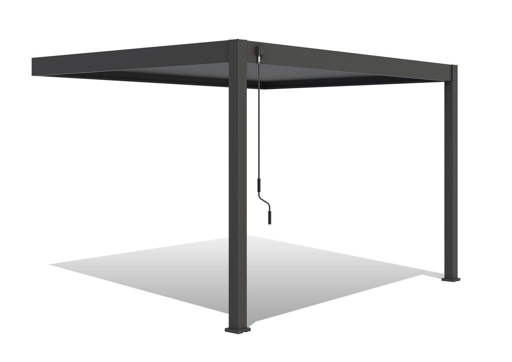 Pavillon Deluxe 400x300cm Sturmfest, Gartenpavillon - Anthrazit, Basics, Metall (400/255/300cm) - WEIDE