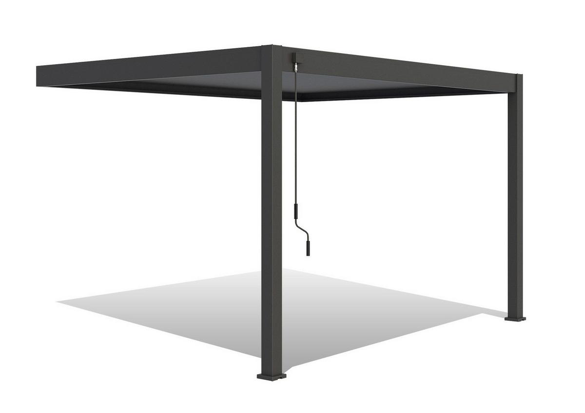 Pavillon Deluxe 400x300cm Sturmfest, Gartenpavillon - Anthrazit, Basics, Metall (400/255/300cm) - WEIDE