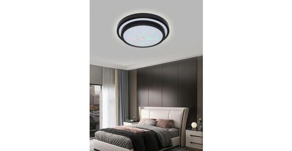 LED-Deckenleuchte Lana Ø 41 cm mit Farbwechsler - Schwarz/Weiß, MODERN, Kunststoff/Metall (41/10cm) - Luca Bessoni
