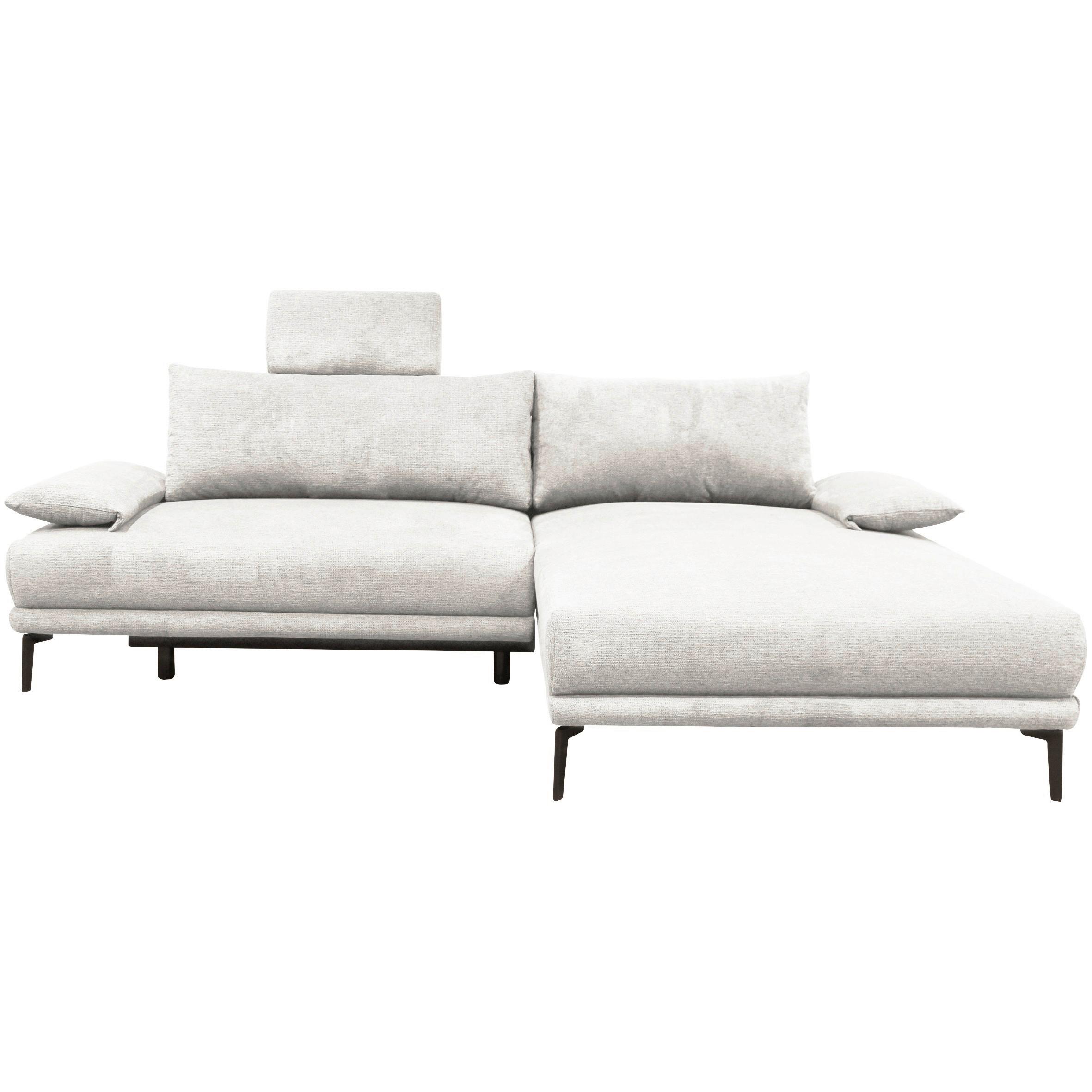 Ecksofa mit Bettkasten Lagacy 260x192 cm Webstoff Weiß