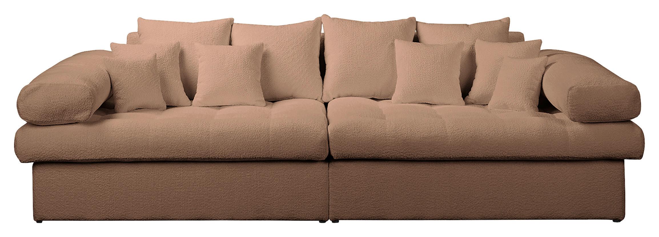 Bigsofa Naomi Hellbraun B: 284 Cm - Hellbraun/Schwarz, Design, Textil (284/94/148cm) - Livetastic