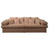 Bigsofa Naomi Hellbraun B: 284 Cm - Hellbraun/Schwarz, Design, Textil (284/94/148cm) - Livetastic