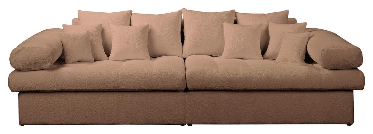 Bigsofa Naomi Hellbraun B: 284 Cm - Hellbraun/Schwarz, Design, Textil (284/94/148cm) - Livetastic