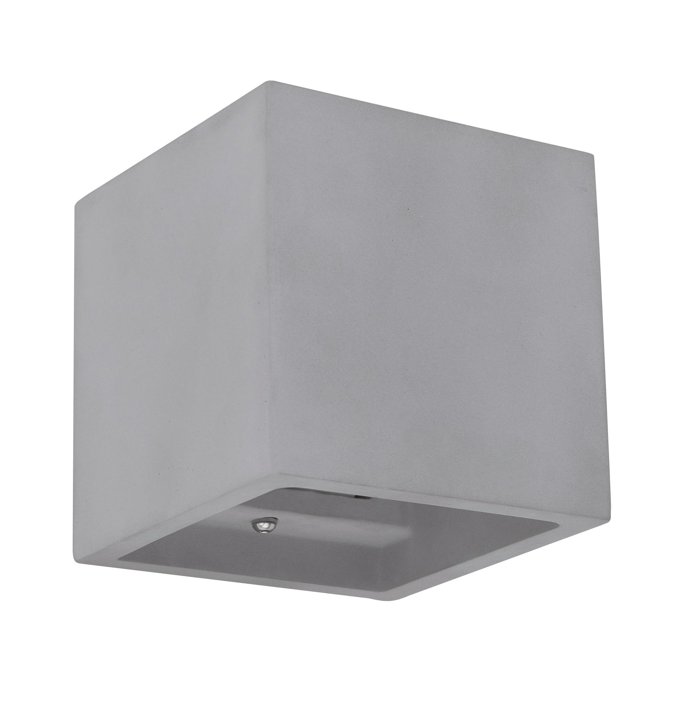 WANDLEUCHTE 55011W4 - Grau, Design, Stein (11,5/11,5/11,5cm) - Globo