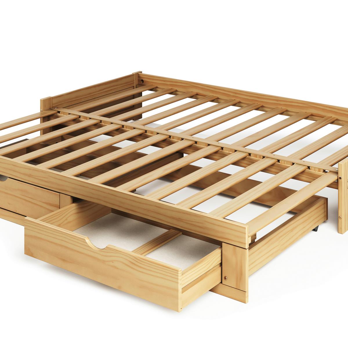Ausziehbett Livio Ii - Naturfarben, MODERN, Holz/Holzwerkstoff (90/200cm) - MID.YOU