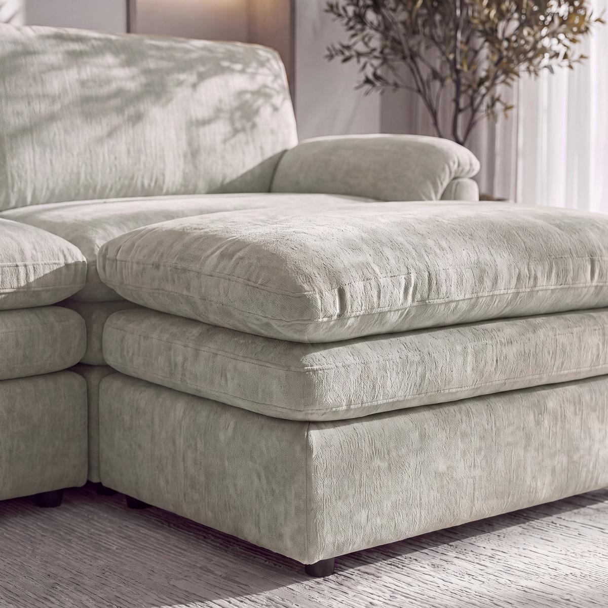 2-dielna súprava ALESSIA, sivá ženilka, max. 360 kg - čierna/sivá, Modern, drevo/textil (188/137cm) - Bessagi Home