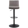 Barhocker Flynn Grau B: 44 cm - Graubraun/Schwarz, Design, Textil/Metall (44/107/53cm) - MID.YOU