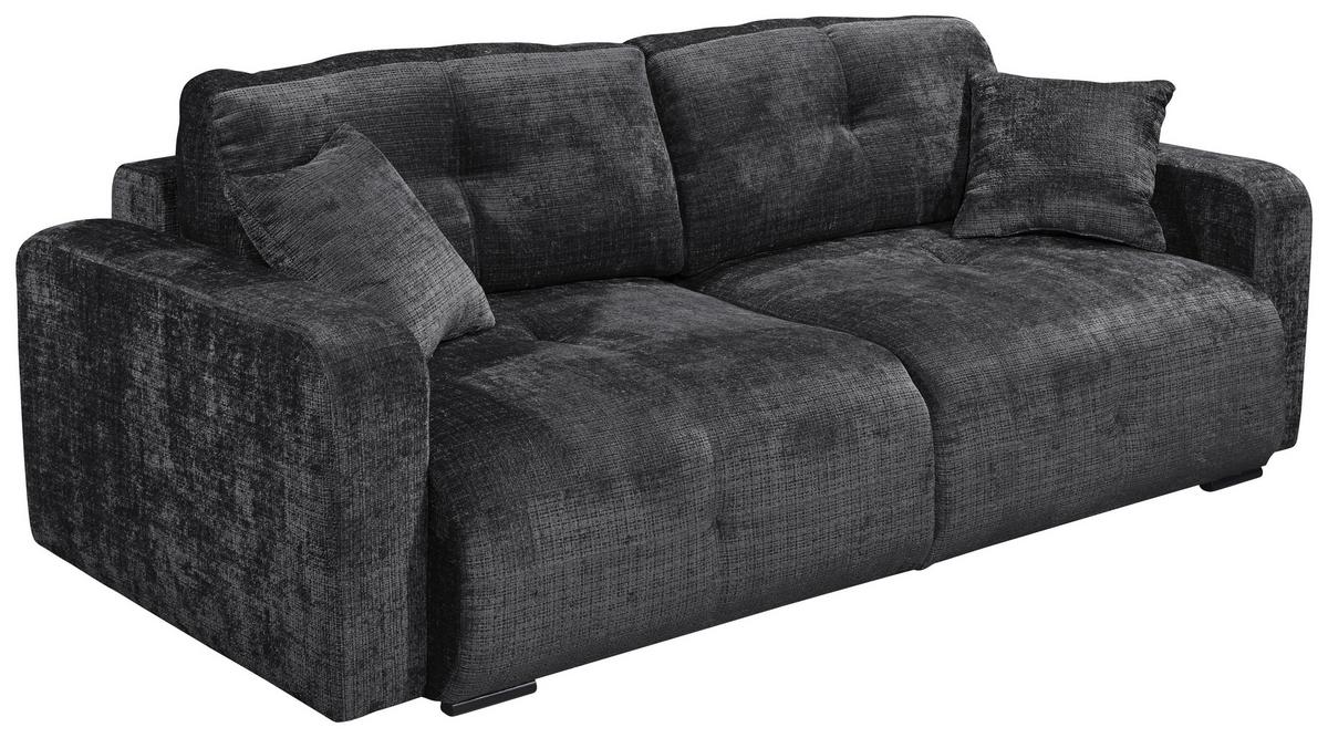 Schlafsofa Bullet Schwarz B: 235 Cm - Schwarz, KONVENTIONELL, Textil (235/88/120cm) - MID.YOU