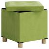 Úložný box na sedenie SIZOS M zelená - hnedá/zelená, Modern, kompozitné drevo/textil (38/40/38cm) - MID.YOU