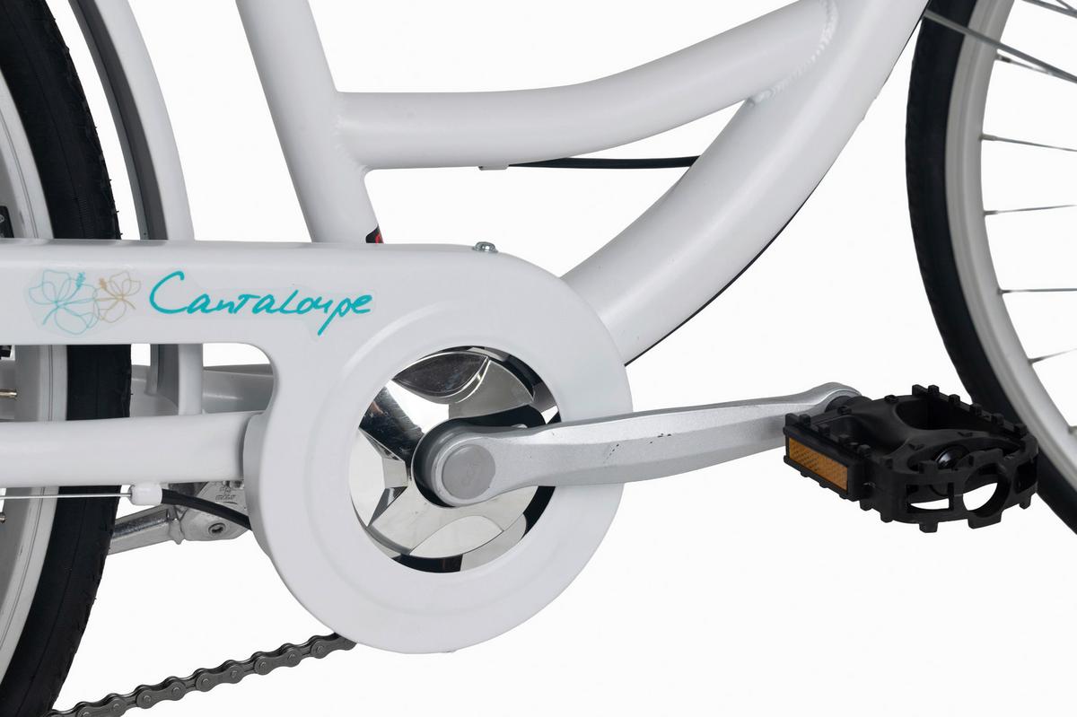 Citybike 28'' mit Korb DaCapo Cantaloupe weiß/türkis - Weiß, LIFESTYLE, Metall (25/140/60cm)