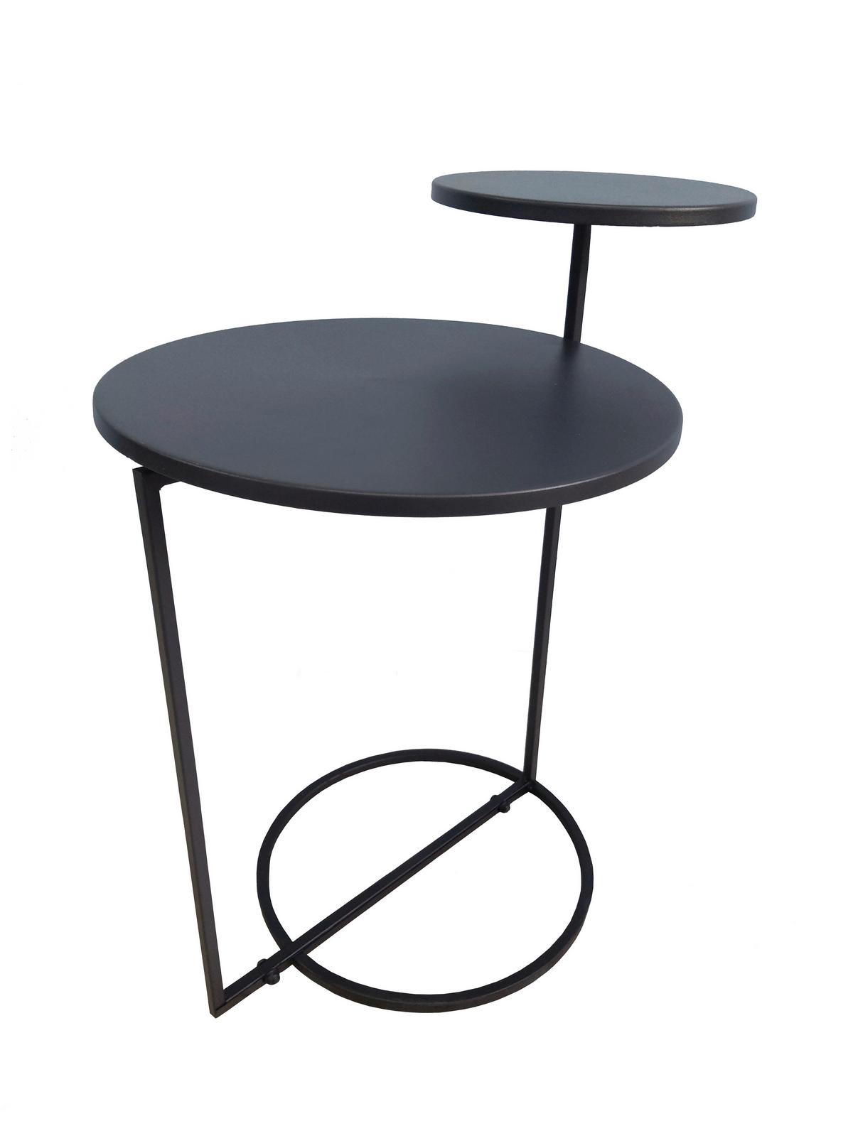 Gartenbeistelltisch Beistelltisch Iris - Anthrazit, Basics, Metall (35/55/47cm)