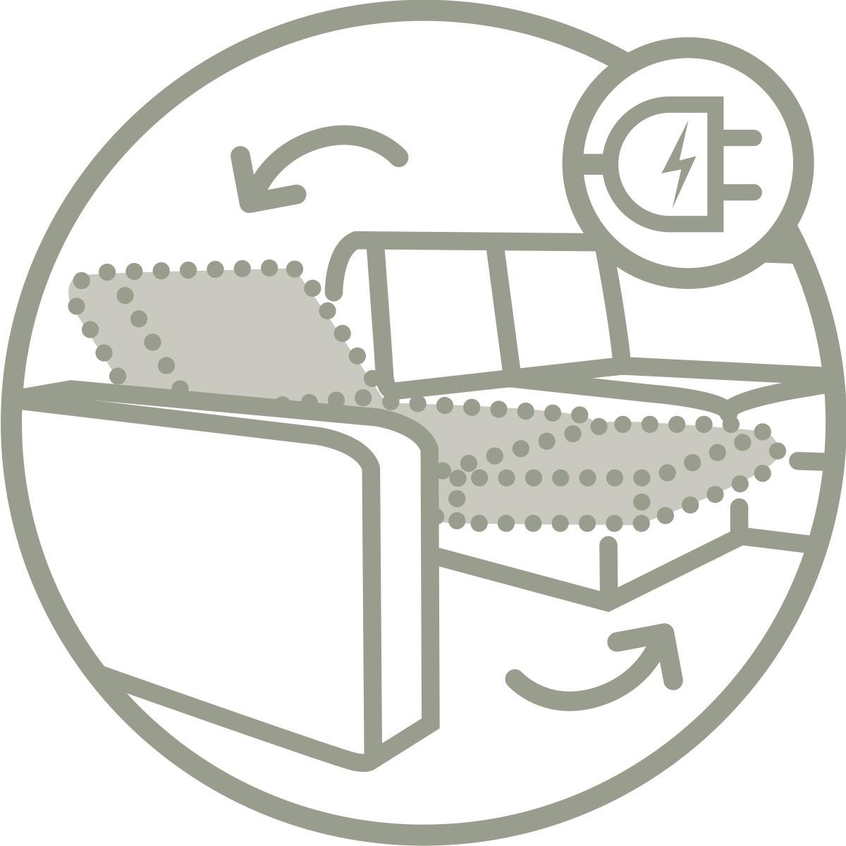 Rohová sedačka PARIS, pravá, tmavě šedá, el.relax.funkce - černá/tmavě šedá, Konvenční, kov/dřevo (215/182cm) - Mömax