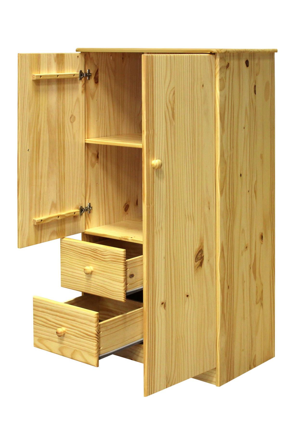 Kleiderschrank Naturfarben B: 80cm - Naturfarben, Natur, Holz (80/136/43cm) - Livetastic