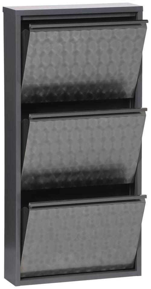 Schuhkipper Mac 3 Klappen Grau B: 50 Cm - Grau, Basics, Metall (50/105/13cm)