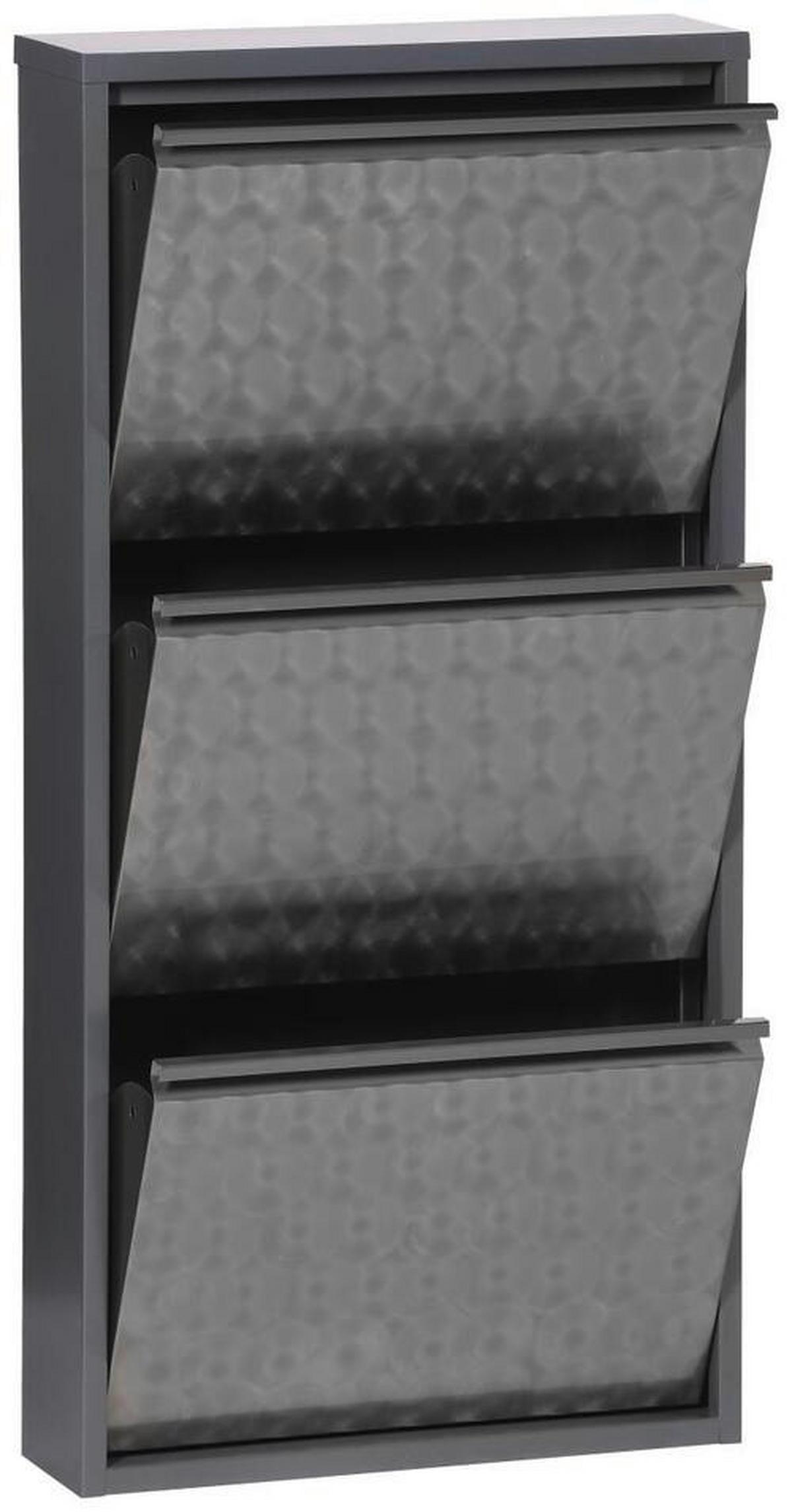Schuhkipper Mac 3 Klappen Grau B: 50 Cm - Grau, Basics, Metall (50/105/13cm)