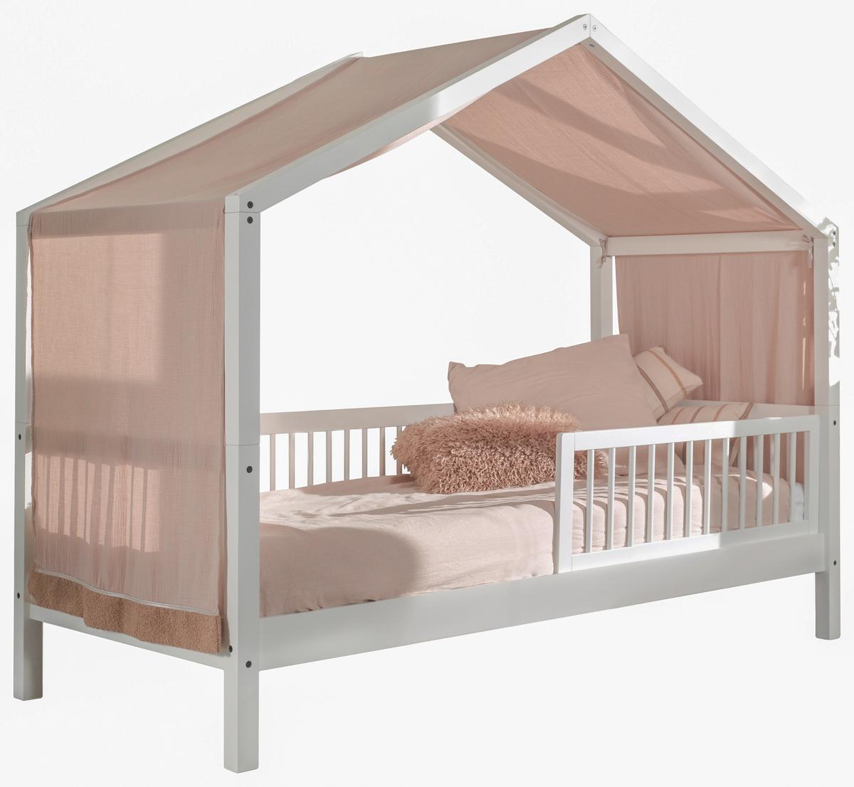 HAUSBETT Forrest Weiß 90x200cm - Weiß/Naturfarben, MODERN, Holz (90/200cm) - Vipack