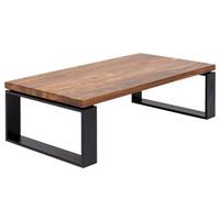 Couchtisch mit Holzplatte, Sheeham/Schwarz - Sheeshamfarben/Schwarz, Design, Holz/Metall (115/60/35cm) - MID.YOU