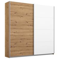 Schwebetürenschrank 181cm Subito, Weiß/Eiche Artisan - Weiß/Eiche Artisan, MODERN, Holzwerkstoff (181/197/61cm) - Rauch Möbel