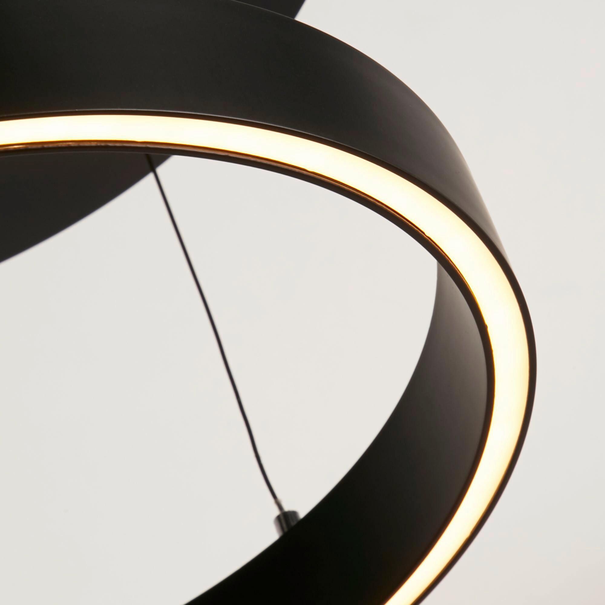 LED-Hängeleuchte 30410bk - Schwarz, Basics, Metall (44/12.5cm)