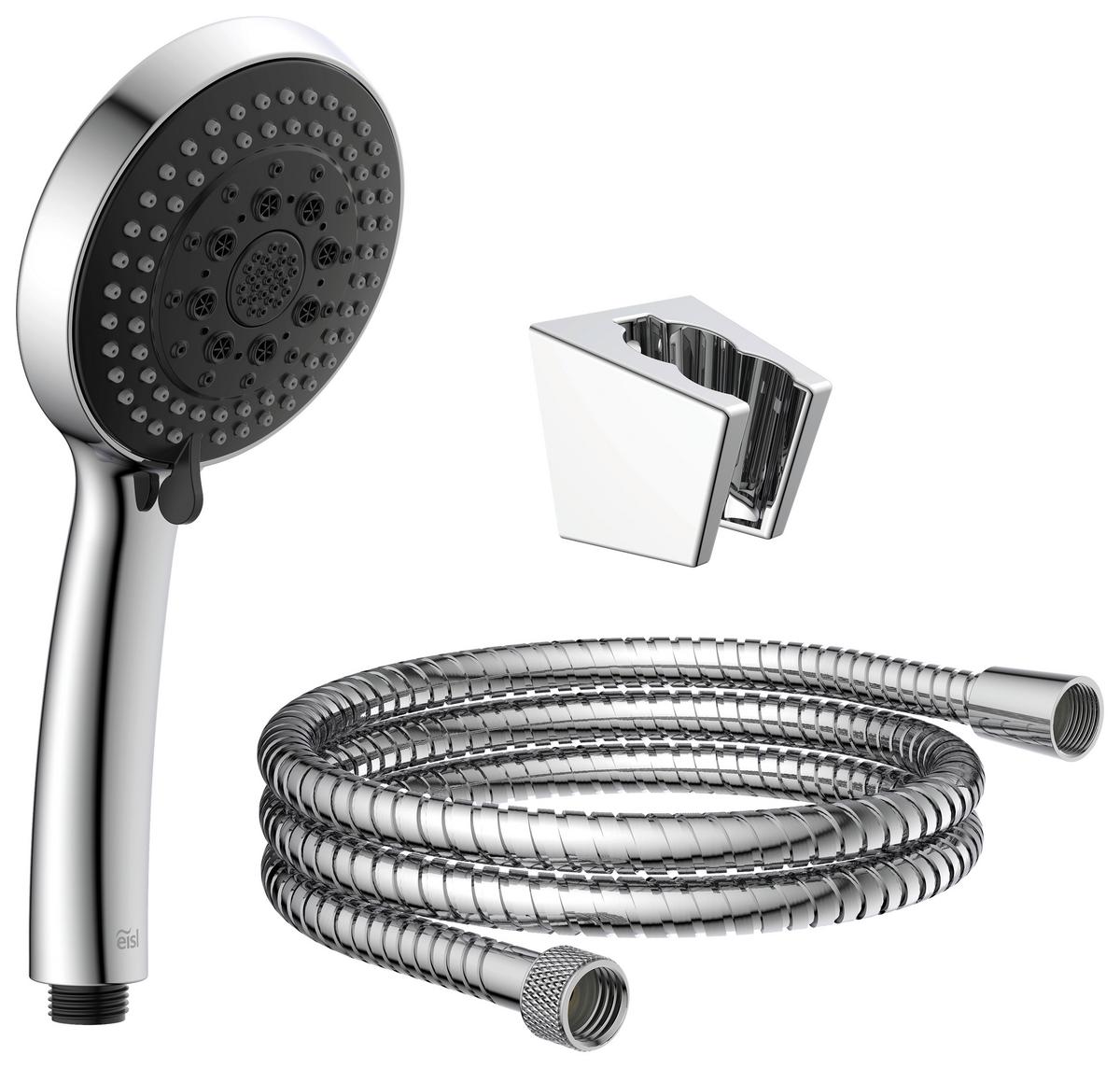 Handbrausen-Set Speed chrom, B: 11,5cm - Chromfarben/Anthrazit, KONVENTIONELL, Kunststoff (11,5/25,0/3,0cm)