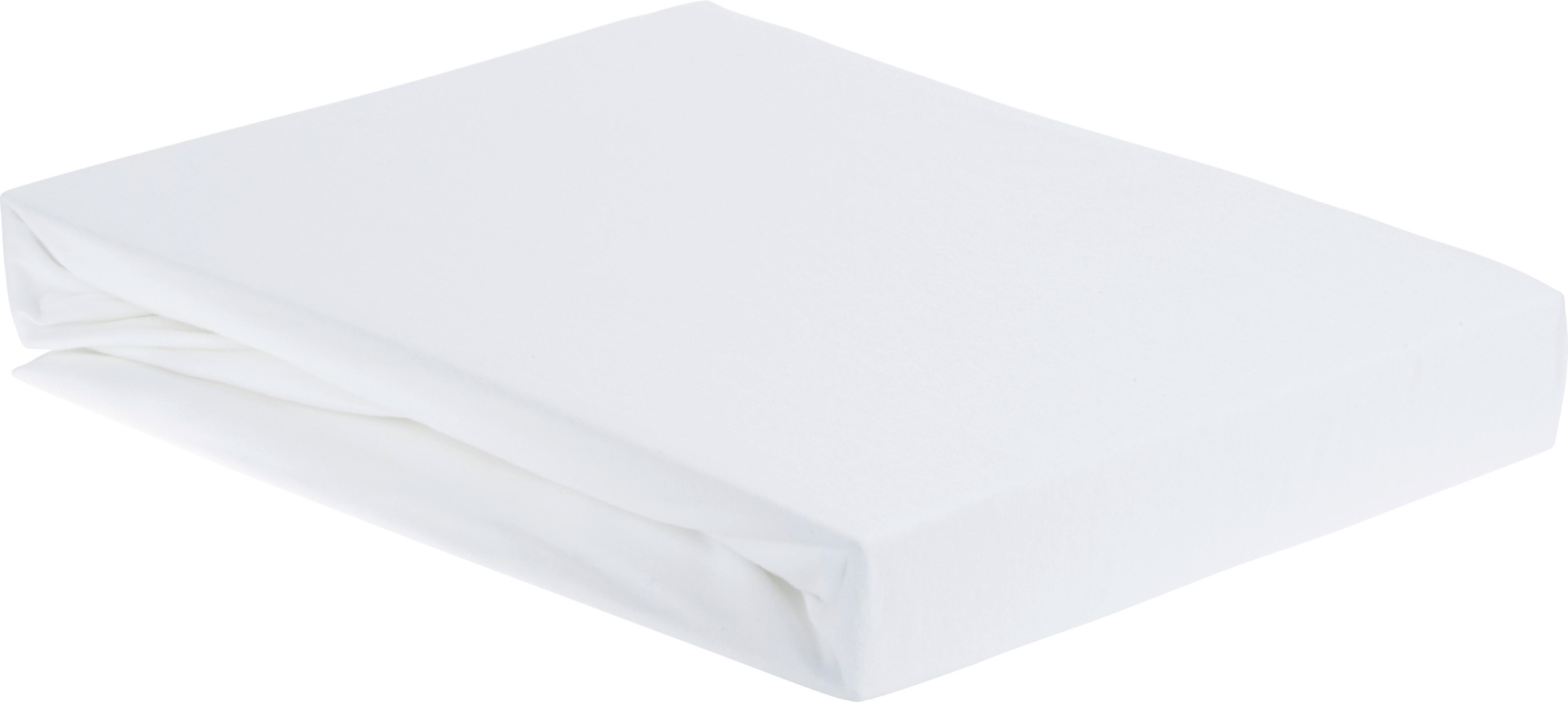 Prostěradlo Na Boxspring Elasthan Hoch, 100/200/40cm - bílá, textil (100/200cm) - Premium Living