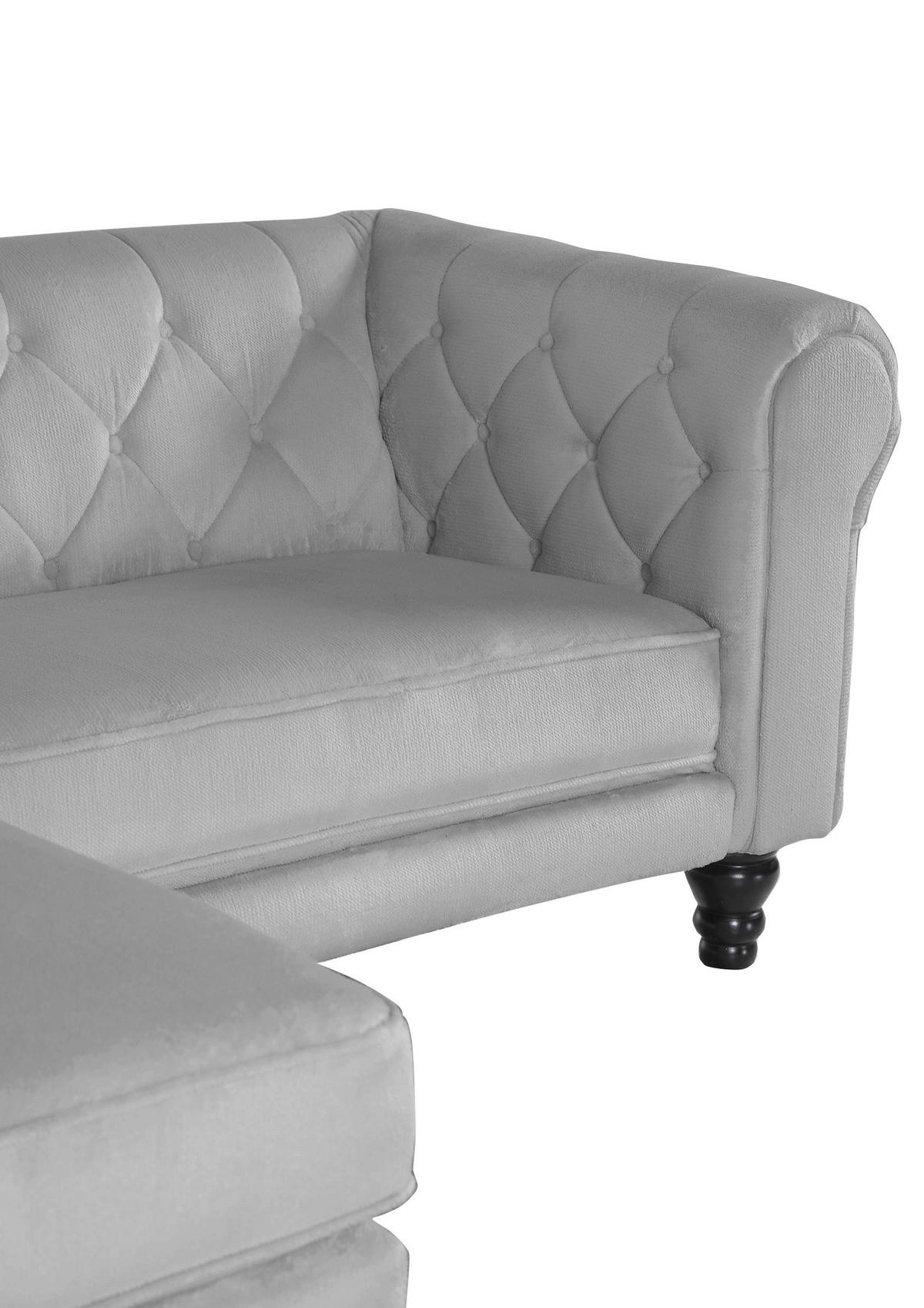 Ecksofa Jonte Grau S: 160x260 cm - Dunkelbraun/Grau, Design, Textil (160/260cm) - MID.YOU