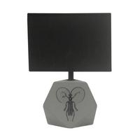 TISCHLEUCHTE 41-79930 - Schwarz/Grau, Basics, Stein/Textil (12/19/27cm)