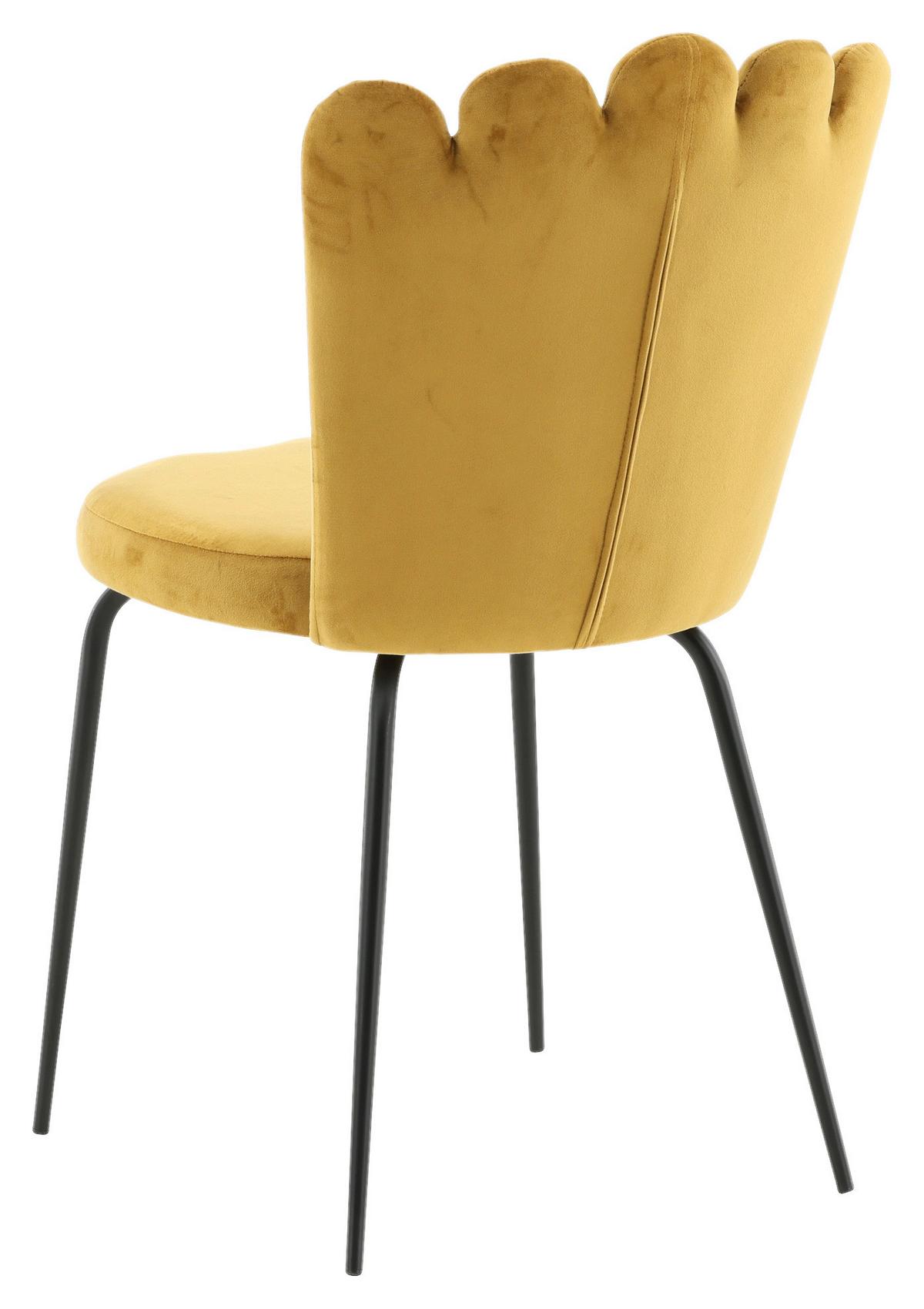 Stuhl-Set Limhamn - Gelb/Schwarz, Design, Textil/Metall (44.5/82.5/54cm) - Livetastic