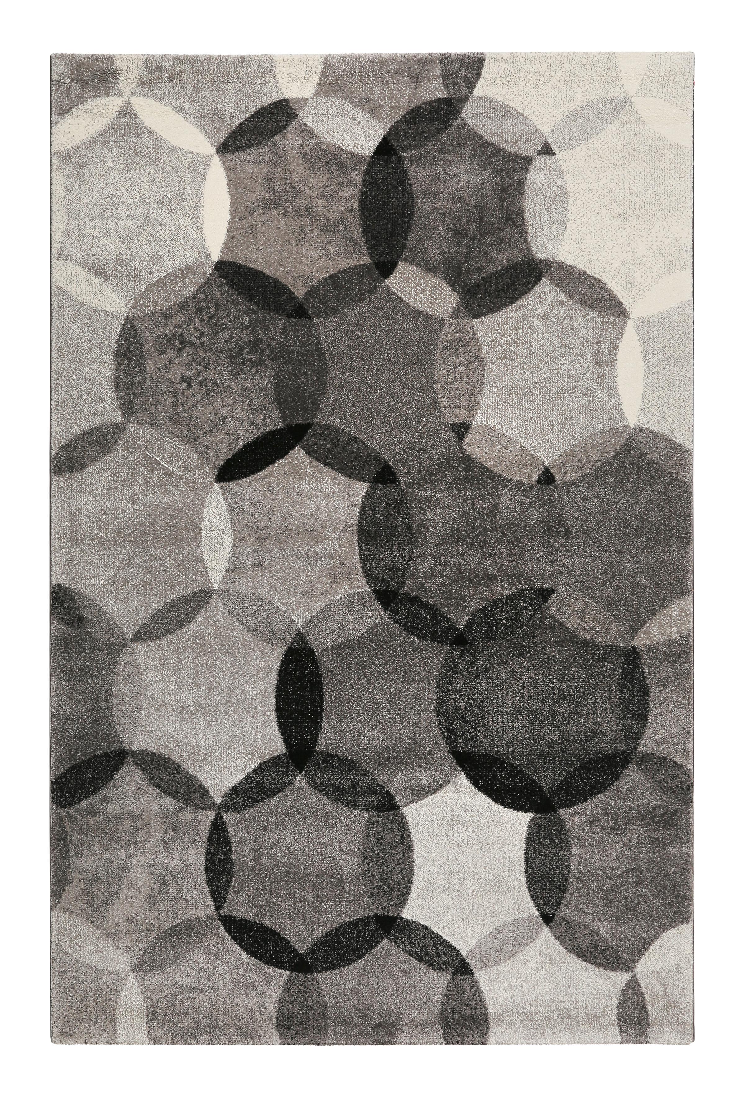 Webteppich Silber/Grau Graphik Modernina 200x290 cm - Dunkelgrau/Beige, Design, Textil (200/290cm) - Esprit