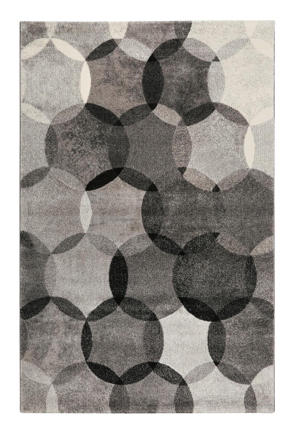 Webteppich Silber/grau Graphik Modernina 133x200 Cm - Dunkelgrau/Beige, Design, Textil (133/200cm) - Esprit